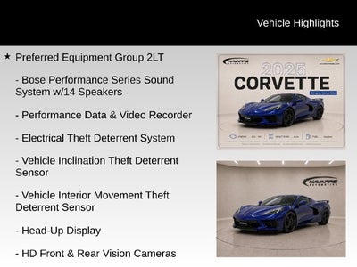 2025 Chevrolet Corvette Stingray 2LT