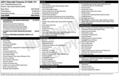 2021 Chevrolet Traverse LT Cloth