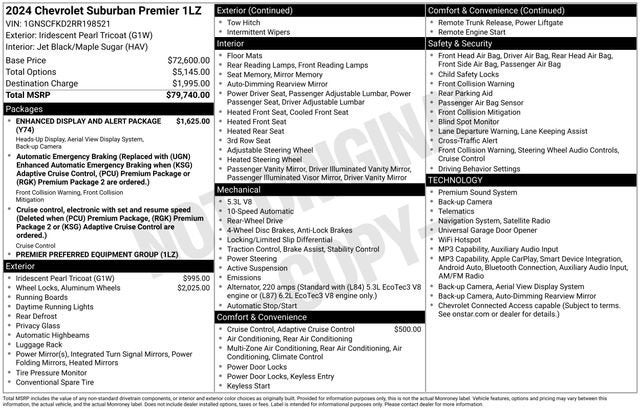 2024 Chevrolet Suburban Premier