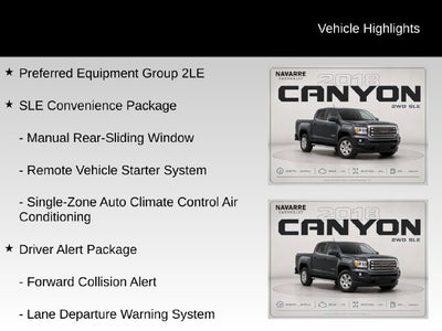 2018 GMC Canyon 2WD SLE