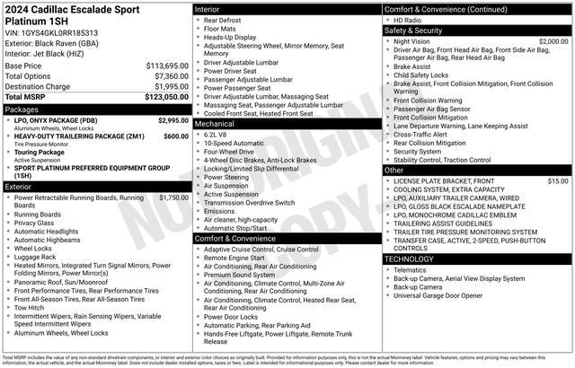 2024 Cadillac Escalade Sport Platinum