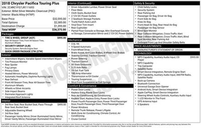 2018 Chrysler Pacifica Touring Plus