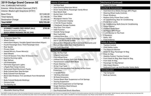 2019 Dodge Grand Caravan SE