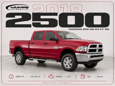 2018 RAM 2500 Tradesman Crew Cab 4x4 6'4" Box