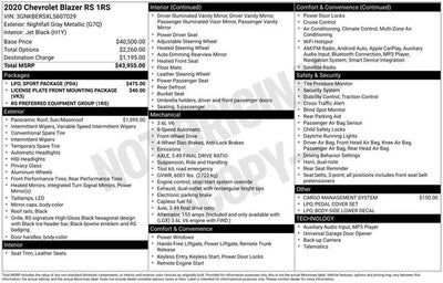 2020 Chevrolet Blazer RS