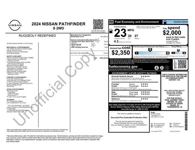 2024 Nissan Pathfinder S FWD