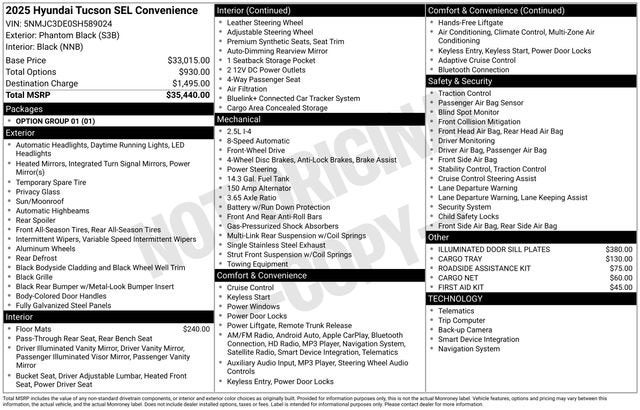 2025 Hyundai Tucson SEL Convenience