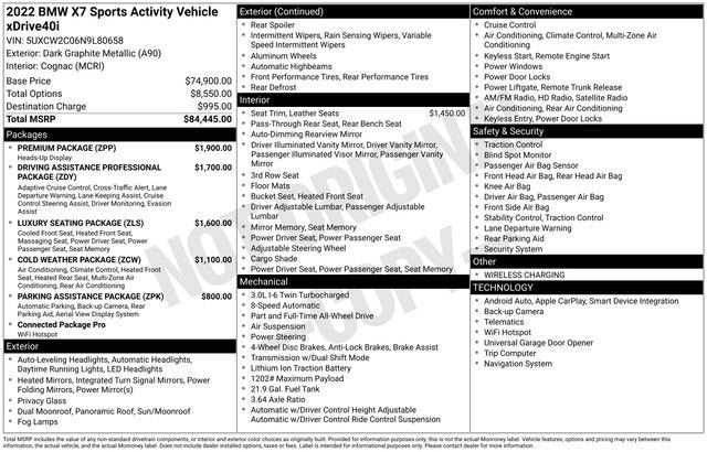 2022 BMW X7 xDrive40i