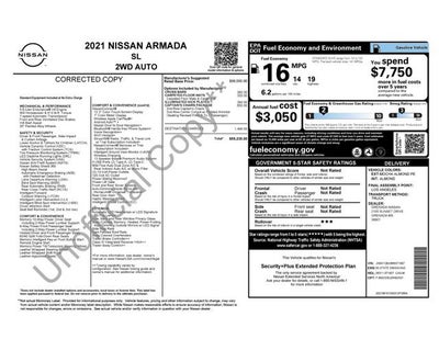 2021 Nissan Armada SL 2WD
