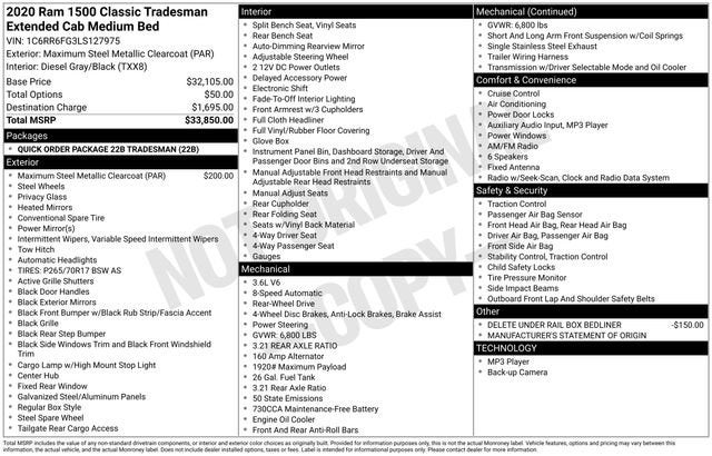 2020 RAM 1500 Classic Tradesman