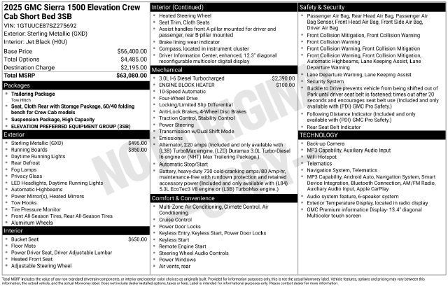 2025 GMC Sierra 1500 Elevation