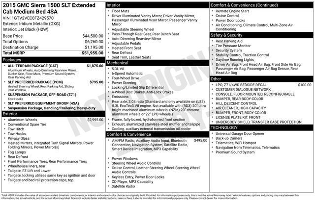 2015 GMC Sierra 1500 SLT