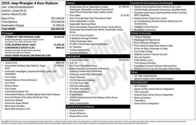 2025 Jeep Wrangler 4-Door Rubicon 4x4