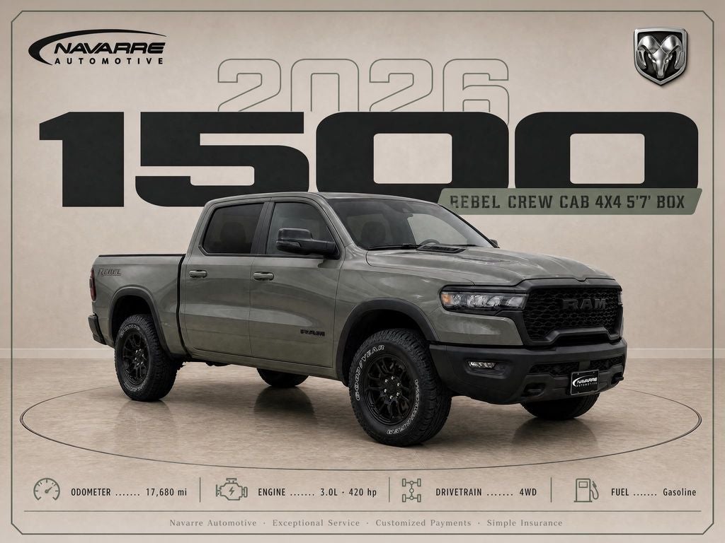 2026 RAM 1500 Rebel Crew Cab 4x4 5'7' Box
