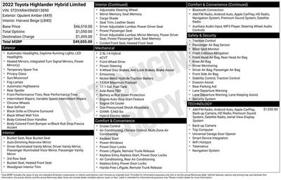 2022 Toyota Highlander Hybrid Limited
