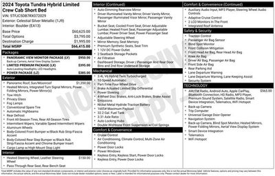 2024 Toyota Tundra Hybrid Limited