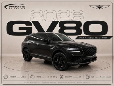 2026 Genesis GV80 3.5T Prestige Black