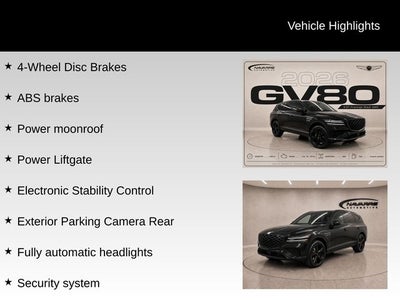 2026 Genesis GV80 3.5T Prestige Black