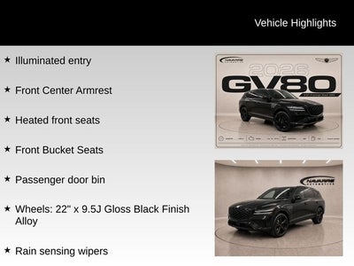 2026 Genesis GV80 3.5T Prestige Black