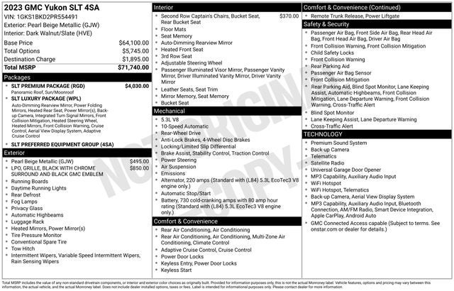 2023 GMC Yukon SLT