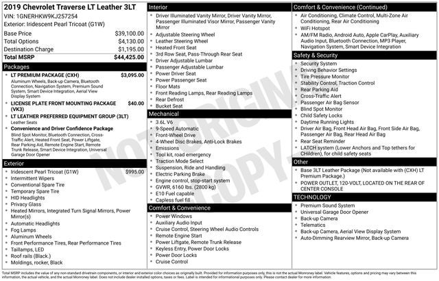 2019 Chevrolet Traverse 3LT