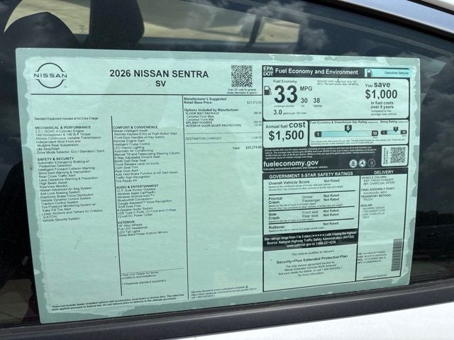 2026 Nissan Sentra SV