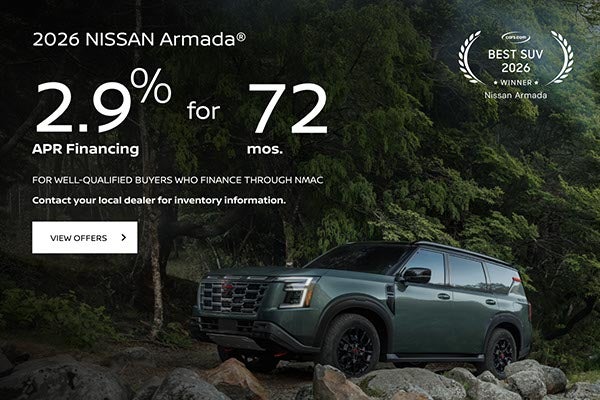 2026 Nissan Armada 2.9% for 72 Months 